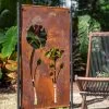 Poppy Corten Steel Screen
