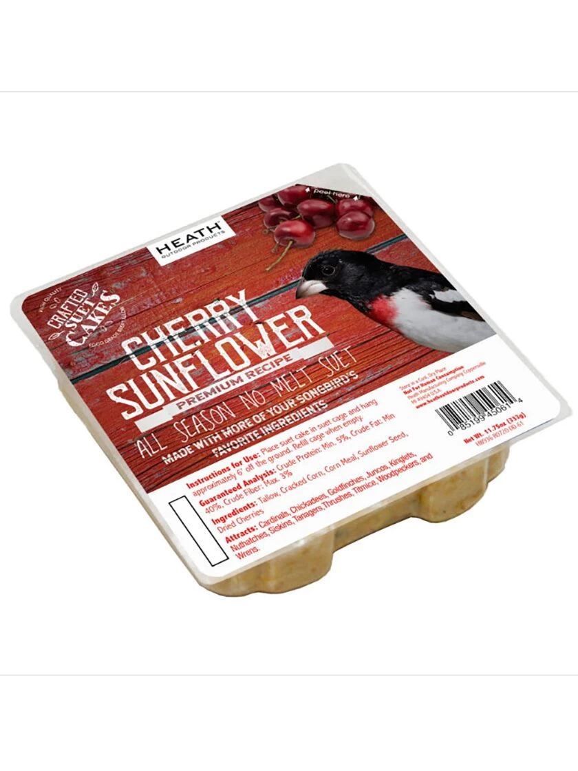 Cherry Sunflower Suet, 11.75 OZ, 12 Pack 1 Cherry Sunflower Suet, 11.75 OZ, 12 Pack