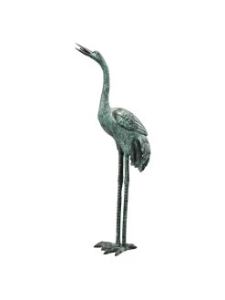 Bronze Crane Statues, Large 5 Bronze Crane Statues, Large -Charming Outdoors Shop 8589919 001v