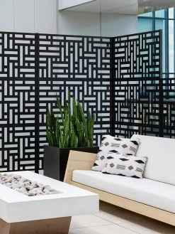 Veradek 3-Panel Privacy Screen Set, Blocks -Charming Outdoors Shop 8599185 09V tif