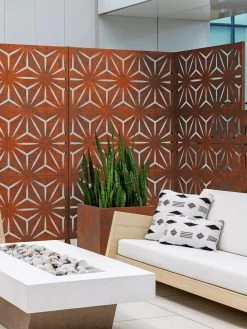 Veradek 3-Panel Privacy Screen Set, Star -Charming Outdoors Shop 8599205 06V tif