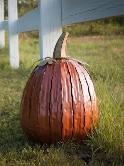 Desert Steel Pumpkin Luminary, Tall -Charming Outdoors Shop 8599559 05v desert steel pumpkin luminary tall lantern