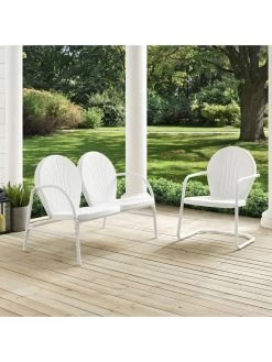 Crosley Griffith Loveseat & Chair Outdoor Seating Set -Charming Outdoors Shop 8599634 05v