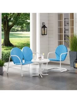 Crosley Griffith Loveseat, Chair & Side Table Outdoor Seating Set