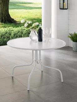 Crosley Griffith Metal Outdoor Dining Table, 39" Round