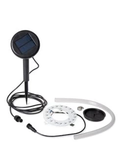 Solar Illuminated Planter Tall Granite, 32" -Charming Outdoors Shop 8600181 18793 tif