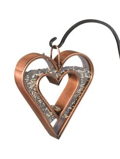 Fly-Thru™ Bird Feeder With Copper Finish -Charming Outdoors Shop 8600193 05v fly thru bird feeder with copper finish heart