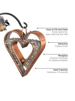 Fly-Thru™ Bird Feeder With Copper Finish -Charming Outdoors Shop 8600193 06v