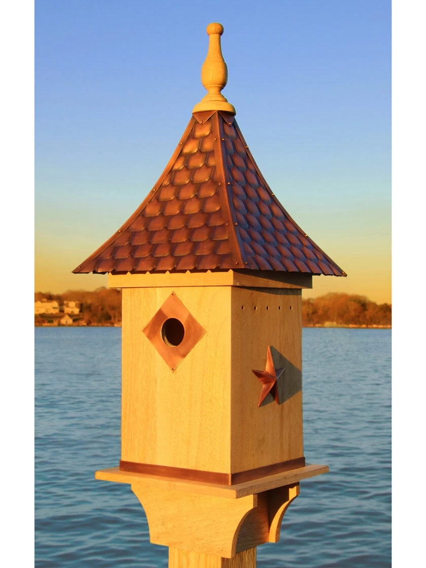 Copper Shingled Roof Bird House 1 Copper Shingled Roof Bird House