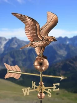 Eagle Garden Copper Weathervane With Pole -Charming Outdoors Shop 8600278 05v