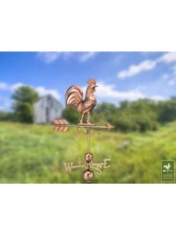 Bantam Rooster Copper Weathervane 9 Bantam Rooster Copper Weathervane -Charming Outdoors Shop 8600280 04v