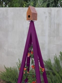 Bird Bungalow + Akoris Garden Tuteur Jr. -Charming Outdoors Shop 8600538 02v bird bungallow akoris garden tuteur aubergine 1