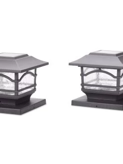 Solar Post Cap Railing Light 2-Pack -Charming Outdoors Shop 8608699 05V tif