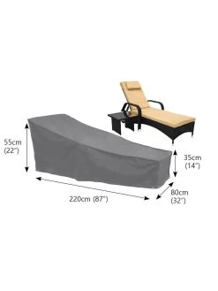 Bosmere Large Sunbed Waterproof Cover -Charming Outdoors Shop 8608855 02v