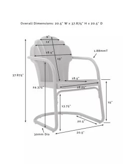 Crosley Tulip Chair Set, Set Of 2 -Charming Outdoors Shop 8609287 46V jpg