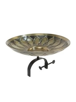 Achla Designs African Daisy Birdbath With Over-the-Rail Bracket -Charming Outdoors Shop 8609295 04v