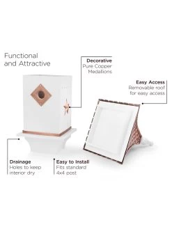 Villa Copper Shingle Bird House -Charming Outdoors Shop 8609499 03v