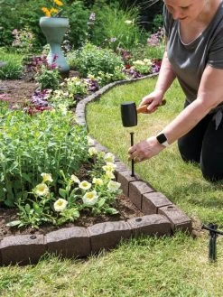 Roman Stone Recycled Rubber Landscape Edging, 4' -Charming Outdoors Shop 8609898 019 tif