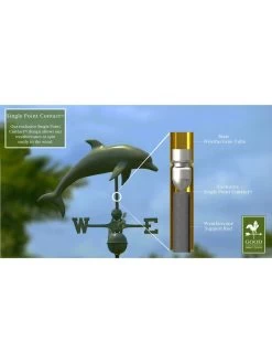Dolphin Weathervane -Charming Outdoors Shop 8610227 03v