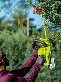 Sun Joe 24V-HT22-LTE 24-Volt ION+ Cordless Hedge Trimmer Kit | 22-Inch | W/ 2.0-Ah Battery And Charger -Charming Outdoors Shop 8610657 08v
