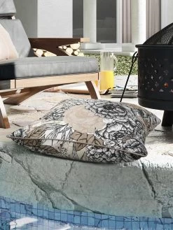 Outdoor Decor™ Floor Pillows, 24" X 24" -Charming Outdoors Shop 8611118 111v trta outdoor floor deco pillow 24x24 tribal taupe