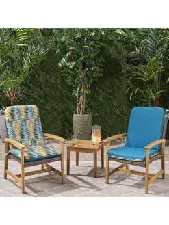 Outdoor Decor™ Seat Pad High Back Cushions, 20" X 45" -Charming Outdoors Shop 8611125 200v aqua outdoor seat pad high back cushions 20x45 turqoise flowers