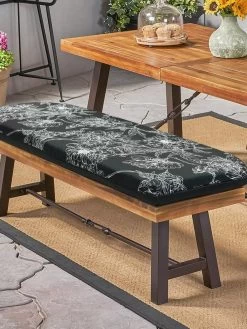 Outdoor Decor™ Bench Cushions, 18" X 48" -Charming Outdoors Shop 8611128 110V BKF tif