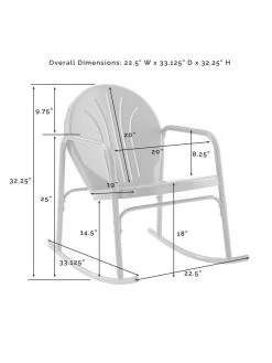 Crosley Griffith 2-piece Outdoor Rocking Chair Set -Charming Outdoors Shop 8611577 11v