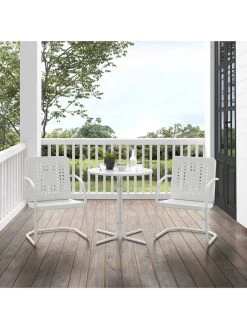 Crosley Bates 3-piece Outdoor Bistro Set -Charming Outdoors Shop 8611590 wt 20v