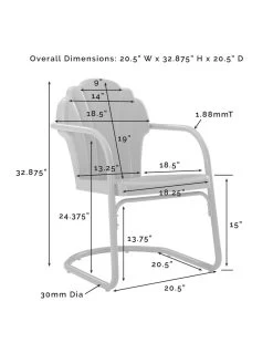 Crosley Tulip 3-piece Outdoor Bistro Set 32 Crosley Tulip 3-piece Outdoor Bistro Set -Charming Outdoors Shop 8611591 10v