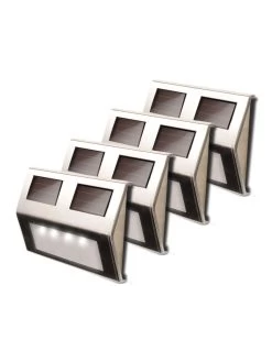 MAXSA® Solar-Powered Metal Deck Light, Set Of 4 15 MAXSA® Solar-Powered Metal Deck Light, Set Of 4 -Charming Outdoors Shop 8611691 ss 04v