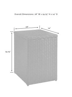Crosley Palm Harbor Outdoor Wicker Rectangular Side Table -Charming Outdoors Shop 8611950 06v
