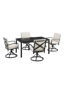 Crosley Kaplan 5Pc Outdoor Dining Set With Swivel Chairs 22 Crosley Kaplan 5Pc Outdoor Dining Set With Swivel Chairs -Charming Outdoors Shop 8611955 17v