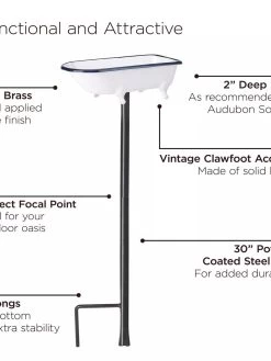 White Enamel Bathtub Birdbath 11 White Enamel Bathtub Birdbath -Charming Outdoors Shop 8612266 06V jpeg