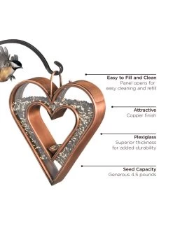 Heart Fly-Thru™ Bird Feeder -Charming Outdoors Shop 8612272 03v