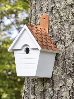 Classic Cottage Bird House With Copper Roof