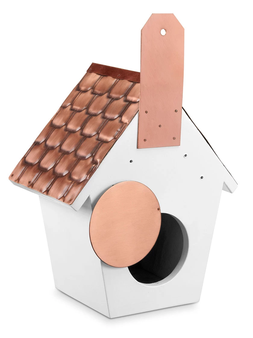 Classic Cottage Bird House With Copper Roof 3 Classic Cottage Bird House With Copper Roof - Image 3
