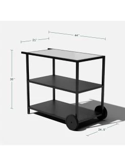 Veradek Stainless Steel Outdoor Kitchen Series Bar Cart -Charming Outdoors Shop 8612470 15v