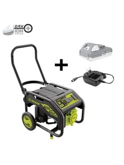 Sun Joe® 4,100/3,300-Running Watt Propane Powered Portable Generator W/24VBattery Starter -Charming Outdoors Shop 8612525 01v