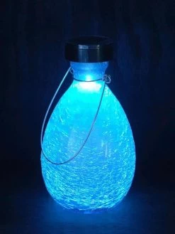 Achla Designs Solar Crackle Glass Vase Lantern -Charming Outdoors Shop 8612529TL 01v tif