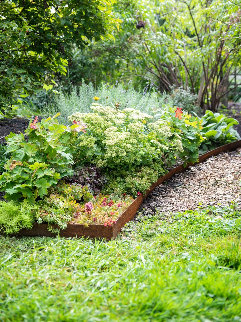 Corten Angle Landscape Edging 44", Set Of 2 1 Corten Angle Landscape Edging 44", Set Of 2