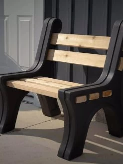 Custom Length Lightweight Indoor Or Outdoor Bench Ends -Charming Outdoors Shop 8612857BK 09V tif