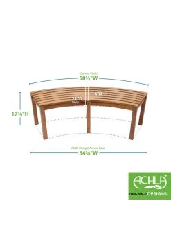 Achla Designs Curved Backless Bench -Charming Outdoors Shop 8612910 03v