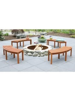 Achla Designs Curved Backless Bench -Charming Outdoors Shop 8612910 04v