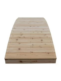 Plank Garden Bridge Unfinished 3' X 8' -Charming Outdoors Shop 8613100 02v