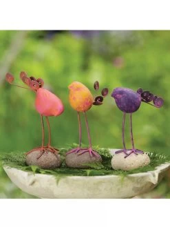 Birds On Stones Set 6 Birds On Stones Set -Charming Outdoors Shop 8613371 01V 3 4