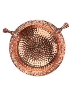 Pure Copper Bird Bath With Two Copper Birds And Multipronged Garden Pole -Charming Outdoors Shop 8613378 05v