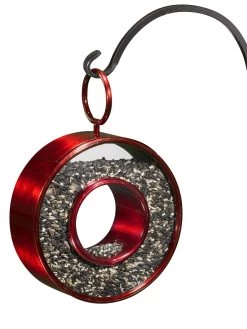 Circle Fly-Thru™ Bird Feeder With A Ruby Red Finish -Charming Outdoors Shop 8613383 04v