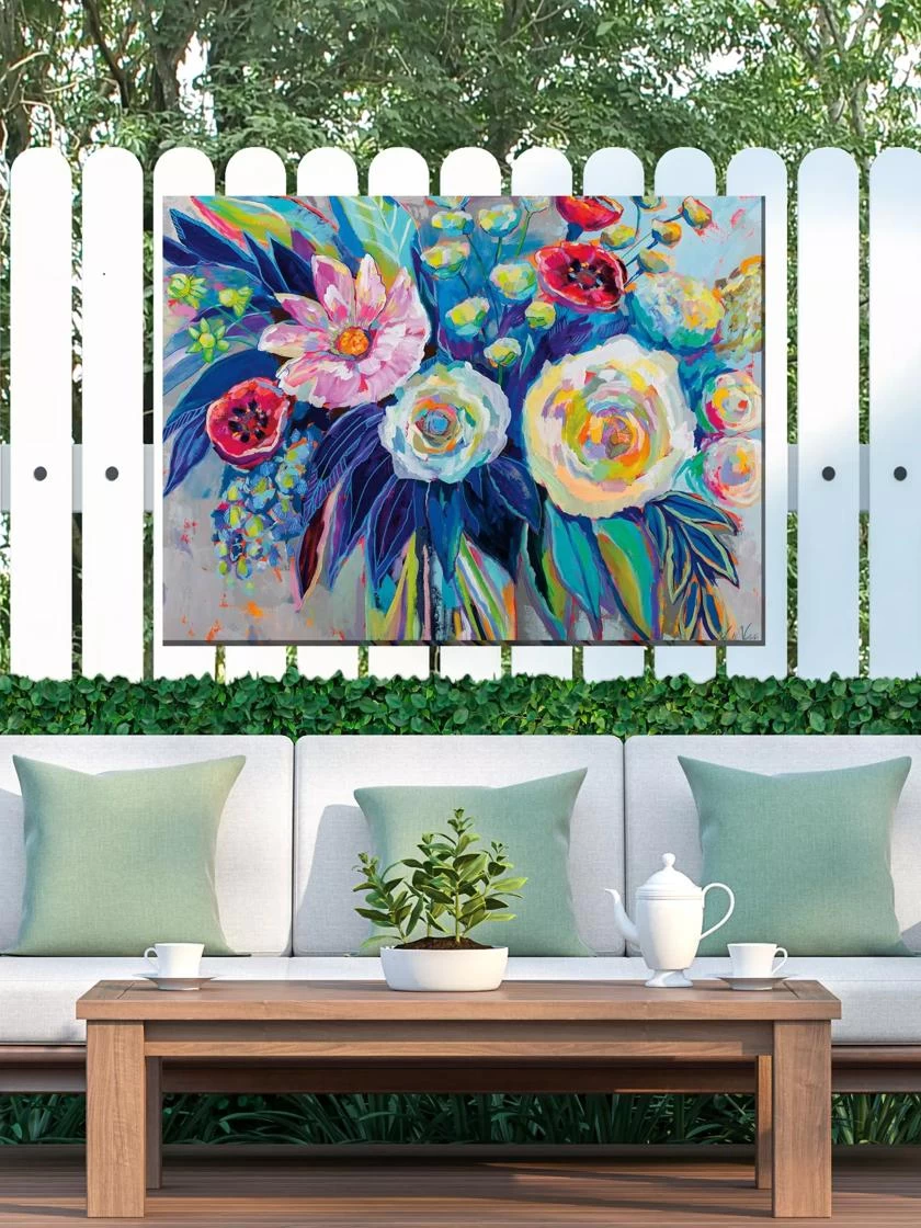 Floral Array Outdoor Wall Art 1 Floral Array Outdoor Wall Art